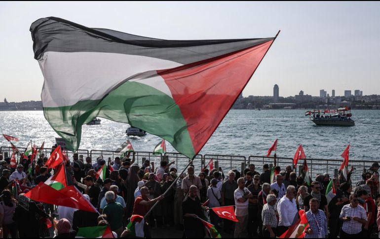 Este domingo en Estambul miles de personas participarón en una concentración en apoyo a Gaza. EFE/ ARCHIVO