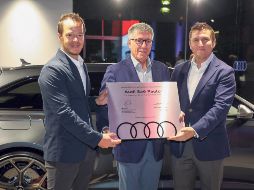 Ignacio Robles, Ignacio Robles y Edgar Casal en la inauguración del primer Audi City en México. GENTE BIEN JALISCO / A. Martínez