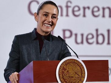 La Presidenta Claudia Sheinbaum Pardo durante su conferencia matutina de este jueves, en la que habló de su participación en la Cumbre G7. SUN/B. Fregoso