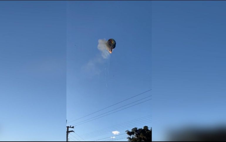 El piloto del globo ordenó a los pasajeros saltar, pero no todos lo lograron. EFE/ Rastreo de Redes