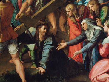 «Es necesario que el Hijo del hombre sufra mucho, que sea rechazado por los ancianos, los sumos sacerdotes y los escribas, que sea entregado a la muerte y que resucite al tercer día». WIKIPEDIA/«Pasmo de Sicilia», de Rafael Sanzio