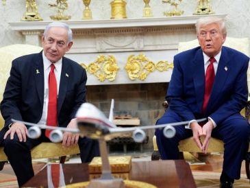 "Trabajo con el presidente Trump en una extraordinaria cercanía y coordinación", dijo Netanyahu. EFE/Y. Gripas
