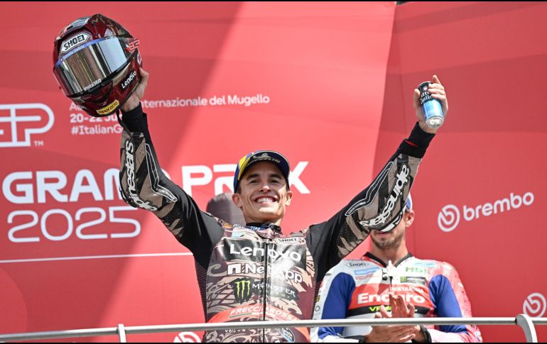 Marc Márquez dio una cátedra de manejo y control de la carrera en el circuito de Mugello, Italia. EFE/ C. GIOVANNINI.