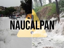 Una extraña sustancia ocupó las calles de Naucalpan impidiendo el paso de sus habitantes. SUN / RDB