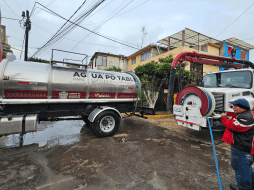 El  presidente municipal de Naucalpan, Isaac Montoya, señaló que se registraron hasta 50 milímetros de lluvia en la parte alta de la Presa Los Cuartos. CORTESÍA/ Gobierno del Estado de México.