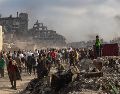 La invasión a la Franja de Gaza ha dejado 56 mil palestinos muertos. EFE/H. Imad