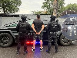El detenido fue puesto a disposición de un agente del Ministerio Público del Estado. ESPECIAL / Secretaría de Seguridad del Estado