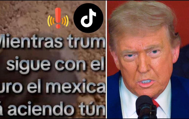 Difunden en TikTok unos túneles que conectarían México con Estados Unidos. ESPECIAL / TIKTOK / EFE / ARCHIVO