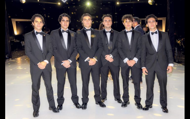 Santiago Ahumada, Javier Rosales, Diego Ortiz, Christian Robert, Cristóbal Estrada y Alejandro Orea. GENTE BIEN JALISCO / J. Soltero