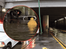 El agua en el paso a desnivel del Área Metropolitana de Guadalajara que más se inunda puede alcanzar hasta los 6 metros de altura. ESPECIAL