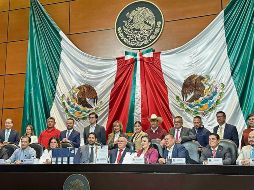 David Colmenares entregó el documento a los diputados. ESPECIAL