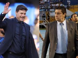 Mauricio Pochettino y Luis Fernando Tena. El mexicano busca lleva a la Selección de Guatemala a su primera final de Copa Oro. EFE/N. Hall/E. Biba