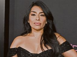 Adriana Paz posa desde la alfombra roja del estreno, en Los Ángeles, de “Emilia Pérez”. AFP