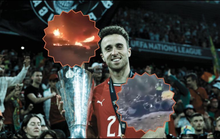 Hasta el momento no se ha aclarado quién conducía, pero la Guardia Civil española investiga la posibilidad de que el accidente ocurriera como resultado de un neumático reventado. X / @DiogoJota18 / ESPECIAL