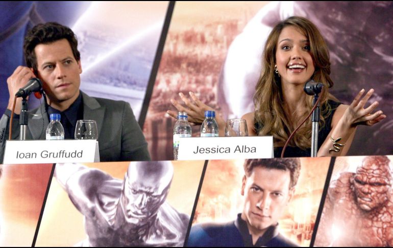 Los protagonistas de la película *Los 4 Fantasticos y Silver Surfer*, Jessica Alba, y Ioan Gruffudd. ARCHIVO/EL INFORMADOR.
