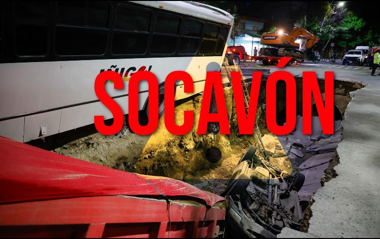 Publican en redes sociales un video con el momento exacto de la formación del socavón en El Bethel. EL INFORMADOR / ARCHIVO