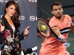 A pesar de su lesión, Dimitrov salió entre vítores y aplausos del público, y Eiza no dudó en compartir un mensaje lleno de amor y admiración para él. EFE/SUN/CANVA/ARCHIVO.