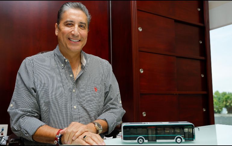 Eduardo Rangel González, presidente de Motbus, trabaja para que la empresa sea referente en la movilidad sostenible. EL INFORMADOR/ H. Figueroa