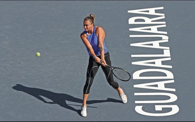 Aryna Sabalenka se mostró ante el público tapatío en 2021 y 2022; hoy es favorita en Wimbledon. AFP/M. Stockman