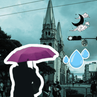 Poca lluvia en Guadalajara esta noche del 10 de julio
