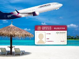 Entre los descuentos para el transporte, destaca el que se tiene en aerolíneas como Aeroméxico. ESPECIAL / CANVA / AEROMÉXICO