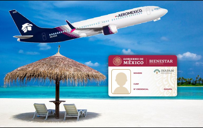 Entre los descuentos para el transporte, destaca el que se tiene en aerolíneas como Aeroméxico. ESPECIAL / CANVA / AEROMÉXICO