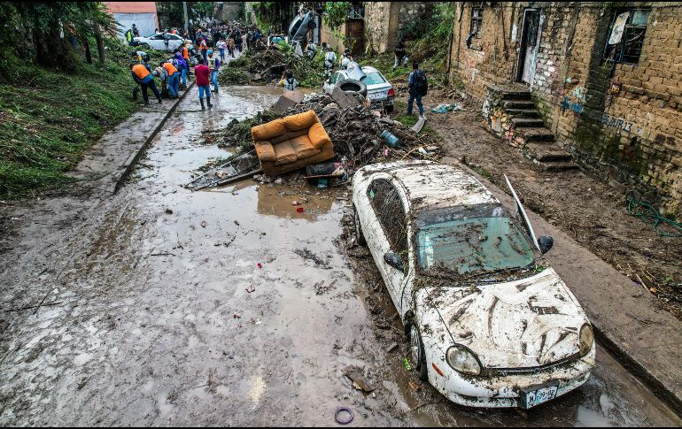 Aspectos de las afectaciones en la colonia La Martinica por la tormenta del martes. EL INFORMADOR/A. Navarro