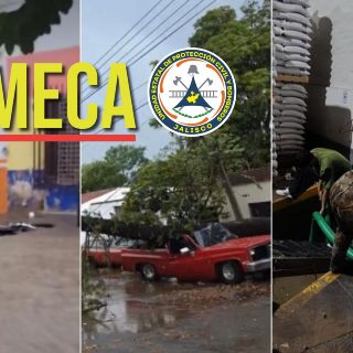 Lluvia arrastra motocicletas por las calles de Ameca (VIDEOS)
