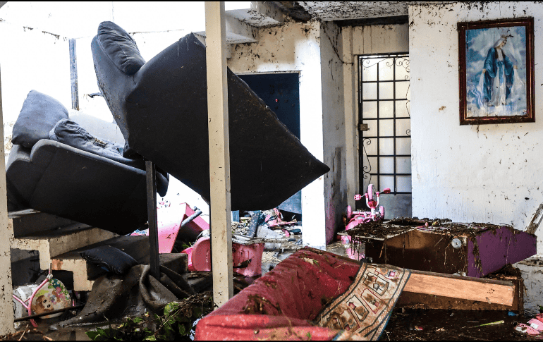 Vivienda afectada por las inundaciones en La Martinica. EL INFORMADOR/A. Navarro