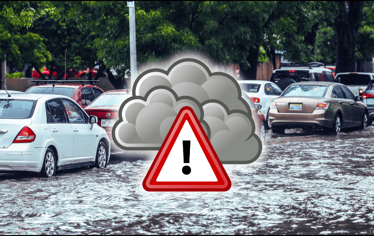 En la tristemente ahogada ciudad de Guadalajara, la cadena de Meteored, pronostica alta actividad eléctrica y caída de lluvia tormentosa —gotas de 17 mm— hasta en un 90% de la región. EL INFORMADOR / ARCHIVO