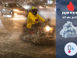 Se esperan lluvias fuertes e intervalos de chubascos, acompañados de actividad eléctrica y posible caída de granizo, principalmente entre las 15:00 y las 21:00 horas. ESPECIAL / SUN y CANVA
