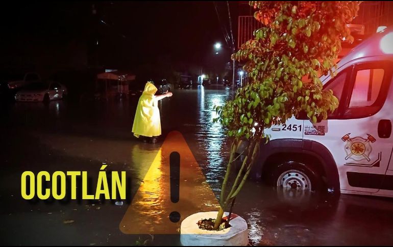 Una fuerte lluvia inundó distintos puntos de los municipios de Ocotlán y Jamay. ESPECIAL / FACEBOOK Deysi Angel Hernández