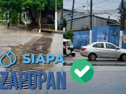 El socavón de Agua Blanca en Zapopan se había formado el pasado sábado 5 de julio. ESPECIAL / Siapa