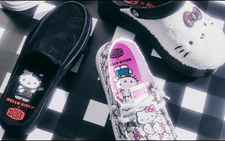 El rostro de Hello Kitty y su inconfundible moño son protagonistas. INSTAGRAM/ @heydude.