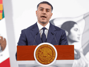 Omar García Harfuch, en "La Mañanera del pueblo" de hoy 22 de julio. SUN / D. S. Sánchez