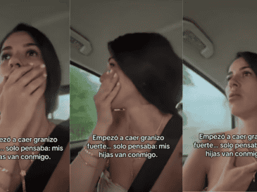 Tiktoker española desata comentarios por su reacción ante granizada. ESPECIAL / TIKTOK / @juliamenugarcia