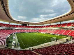 La cancha del estadio AKRON ha quedado lista tras la remodelación realizada para cumplir con los requerimientos que exige la FIFA rumbo al Mundial 2026. EL INFORMADOR/ A. NAVARRO.