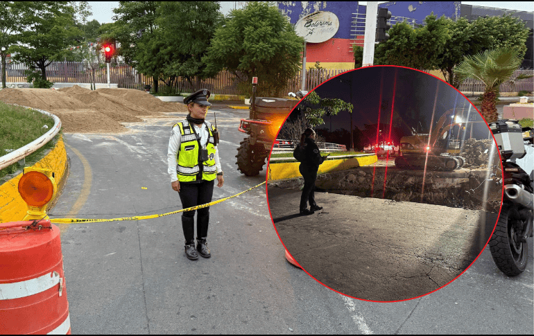 De forma preliminar, el Siapa estimó que los trabajos de reparación concluirán el próximo jueves. ESPECIAL/Policía Vial Jalisco