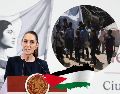 Sheinbaum afirmó que México pone todas sus palabras y sus acciones para que se construya la paz entre estos dos estados. EFE / J. MÉNDEZ / AP / ARCHIVO