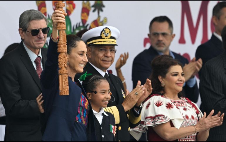 La Presidenta de México, Claudia Sheinbaum, en la apertura del evento en la CDMX. AFP / A. Estrella