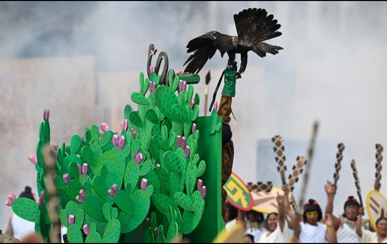 Sheinbaum destacó el papel que su gobierno y el de su antecesor han realizado para reconocer los derechos, la identidad y la cultura de los pueblos originarios de México. AFP / A. Estrella