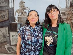 Rosa María Brito e Irlanda Tostado, integrantes del colectivo Escena Púrpura. EL INFORMADOR/ F. Salcedo