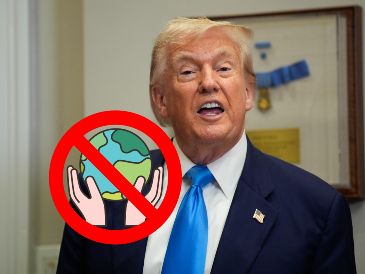 El presidente republicano ha sido hostil hacia la energía renovable: al intentar argumentar en contra de la energía eólica, ha recurrido a afirmaciones falsas y engañosas sobre el uso de este tipo de energía. EFE / ARCHIVO