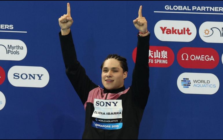 Osmar Olvera, que sumaba tres platas en Singapur, no estaba dispuesto a resignarse a un nuevo segundo lugar por detrás de los atletas chinos. EFE / F. Ismail