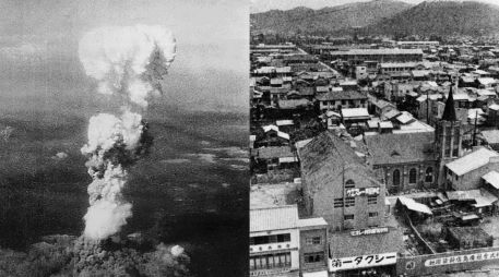 Se estima que en el epicentro de la bomba de Hiroshima se alcanzaron los 7 mil grados Celsius. ESPECIAL, AFP
