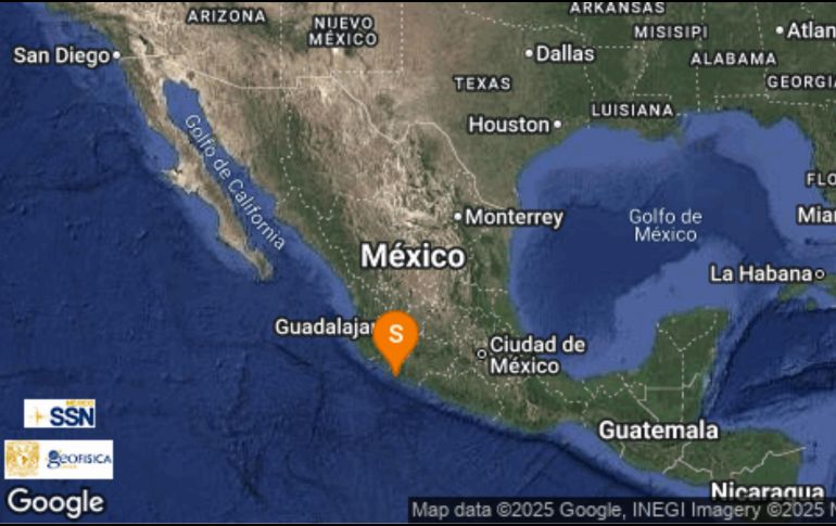 Este miércoles 6 de agosto, aplicaciones que detectan sismos reportaron un temblor con epicentro en el estado de Michoacán. ESPECIAL / SSN