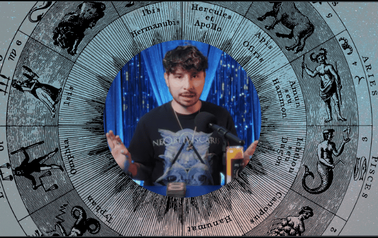 De acuerdo con Mika Vidente, la Luna Llena en Acuario impulsa a mirar hacia el futuro, cuestionar lo establecido y abrirnos a nuevas formas de organización social. ESPECIAL/ Canva/ YouTube/ Mika Vidente