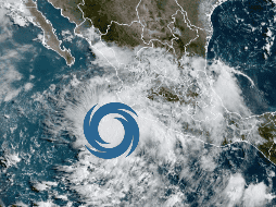 La tormenta tropical “Ivo” se localizó esta mañana 215 kilómetros al sur suroeste de Lázaro Cárdenas, Michoacán. ESPECIAL / NOAA