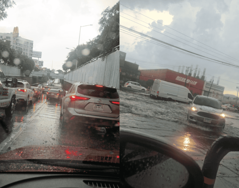 La lluvia que azotó la ZMG generó caos vial en distintas zonas. ESPECIAL 