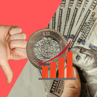 Peso mexicano hacia ATRÁS frente al dólar al arranque del lunes 11 de agosto